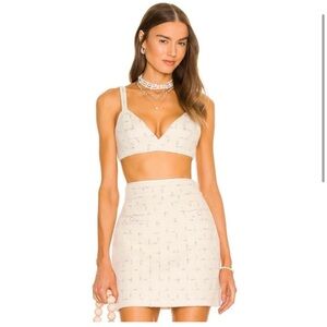 NWT Assignment X Revolve Gisele Bralette in Ivory Pearl